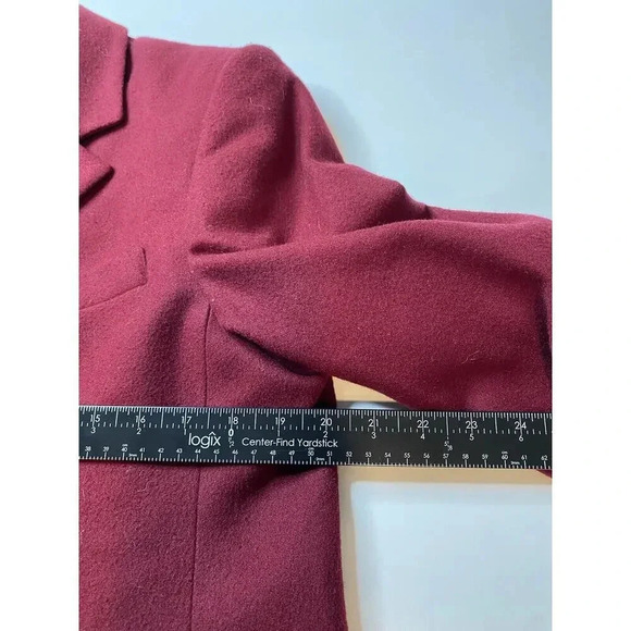 LL Bean Vintage Red Wool Blazer Jacket Coat Women’s Size 12 - Picture 6 of 7